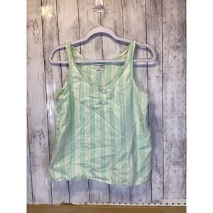 VTG Georges Marciano for Guess Mint Striped Tank Top M Made in USA 80s 90s